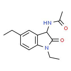ChemSpider 2D Image | N-(1,5-Diethyl-2-oxo-2,3-dihydro-1H-indol-3-yl)acetamide | C14H18N2O2