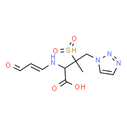 ChemSpider 2D Image | 3-hydrosulfonyl-3-methyl-2-[[(E)-3-oxoprop-1-enyl]amino]-4-(triazol-1-yl)butanoic acid | C10H13N4O5S
