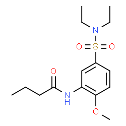 ChemSpider 2D Image | N-[5-(Diethylsulfamoyl)-2-methoxyphenyl]butanamide | C15H24N2O4S