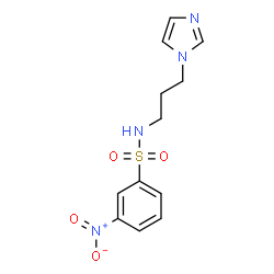ChemSpider 2D Image | N-[3-(1H-Imidazol-1-yl)propyl]-3-nitrobenzenesulfonamide | C12H14N4O4S