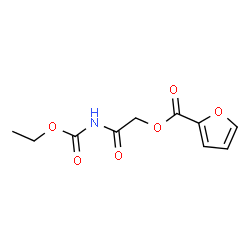 ChemSpider 2D Image | 2-[(Ethoxycarbonyl)amino]-2-oxoethyl 2-furoate | C10H11NO6