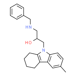 ChemSpider 2D Image | 1-(Benzylamino)-3-(6-methyl-1,2,3,4-tetrahydro-9H-carbazol-9-yl)-2-propanol | C23H28N2O
