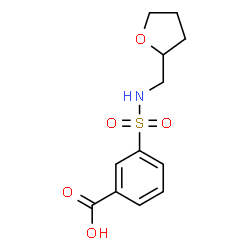 ChemSpider 2D Image | 3-[(Tetrahydro-2-furanylmethyl)sulfamoyl]benzoic acid | C12H15NO5S