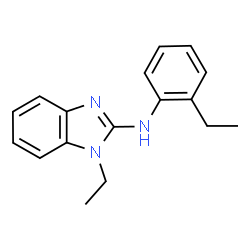 ChemSpider 2D Image | 1-Ethyl-N-(2-ethylphenyl)-1H-benzimidazol-2-amine | C17H19N3