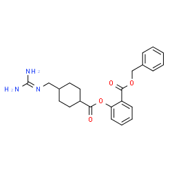 ChemSpider 2D Image | Benzyl 2-{[(4-{[(diaminomethylene)amino]methyl}cyclohexyl)carbonyl]oxy}benzoate | C23H27N3O4