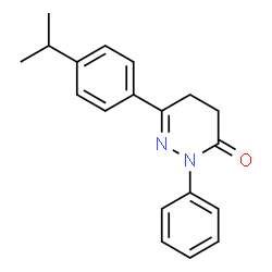 ChemSpider 2D Image | 6-(4-Isopropylphenyl)-2-phenyl-4,5-dihydro-3(2H)-pyridazinone | C19H20N2O
