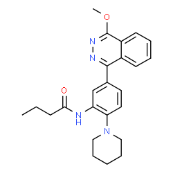 ChemSpider 2D Image | N-[5-(4-Methoxy-1-phthalazinyl)-2-(1-piperidinyl)phenyl]butanamide | C24H28N4O2