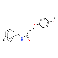 ChemSpider 2D Image | N-(Adamantan-1-ylmethyl)-3-(4-methoxyphenoxy)propanamide | C21H29NO3