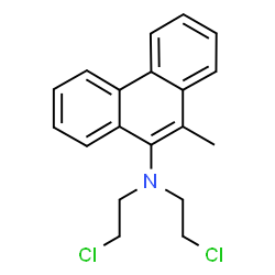 ChemSpider 2D Image | N,N-Bis(2-chloroethyl)-10-methyl-9-phenanthrenamine | C19H19Cl2N