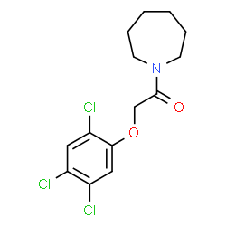 ChemSpider 2D Image | 1-(1-Azepanyl)-2-(2,4,5-trichlorophenoxy)ethanone | C14H16Cl3NO2