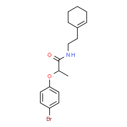 ChemSpider 2D Image | 2-(4-Bromophenoxy)-N-[2-(1-cyclohexen-1-yl)ethyl]propanamide | C17H22BrNO2