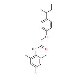 ChemSpider 2D Image | 2-(4-sec-Butylphenoxy)-N-mesitylacetamide | C21H27NO2