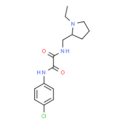 ChemSpider 2D Image | N-(4-Chlorophenyl)-N'-[(1-ethyl-2-pyrrolidinyl)methyl]ethanediamide | C15H20ClN3O2