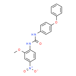 ChemSpider 2D Image | 1-(2-Methoxy-4-nitrophenyl)-3-(4-phenoxyphenyl)urea | C20H17N3O5
