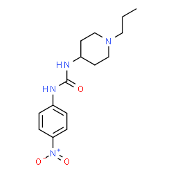 ChemSpider 2D Image | 1-(4-Nitrophenyl)-3-(1-propyl-4-piperidinyl)urea | C15H22N4O3