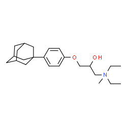 ChemSpider 2D Image | 1-[4-(1-adamantyl)phenoxy]-3-[diethyl(methyl)-$l^{5}-azanyl]propan-2-ol | C24H38NO2
