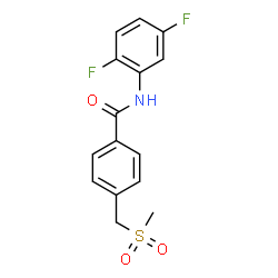 ChemSpider 2D Image | N-(2,5-Difluorophenyl)-4-[(methylsulfonyl)methyl]benzamide | C15H13F2NO3S