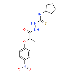 ChemSpider 2D Image | N-Cyclopentyl-2-[2-(4-nitrophenoxy)propanoyl]hydrazinecarbothioamide | C15H20N4O4S