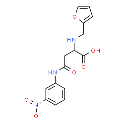 ChemSpider 2D Image | N~2~-(2-Furylmethyl)-N-(3-nitrophenyl)asparagine | C15H15N3O6