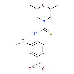 ChemSpider 2D Image | N-(2-Methoxy-4-nitrophenyl)-2,6-dimethyl-4-morpholinecarbothioamide | C14H19N3O4S