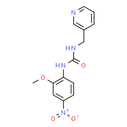 ChemSpider 2D Image | 1-(2-Methoxy-4-nitrophenyl)-3-(3-pyridinylmethyl)urea | C14H14N4O4