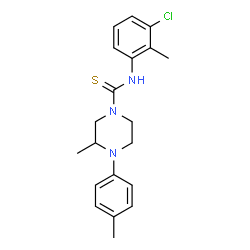 ChemSpider 2D Image | N-(3-Chloro-2-methylphenyl)-3-methyl-4-(4-methylphenyl)-1-piperazinecarbothioamide | C20H24ClN3S