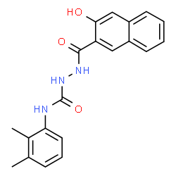 ChemSpider 2D Image | N-(2,3-Dimethylphenyl)-2-(3-hydroxy-2-naphthoyl)hydrazinecarboxamide | C20H19N3O3