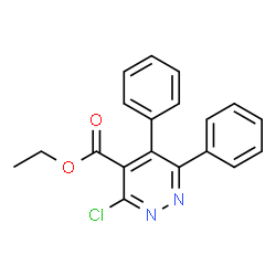 ChemSpider 2D Image | Ethyl 3-chloro-5,6-diphenyl-4-pyridazinecarboxylate | C19H15ClN2O2