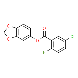 ChemSpider 2D Image | 1,3-Benzodioxol-5-yl 5-chloro-2-fluorobenzoate | C14H8ClFO4