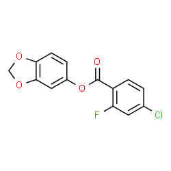 ChemSpider 2D Image | 1,3-Benzodioxol-5-yl 4-chloro-2-fluorobenzoate | C14H8ClFO4