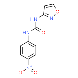 ChemSpider 2D Image | 1-(4-Nitrophenyl)-3-(1,2-oxazol-3-yl)urea | C10H8N4O4