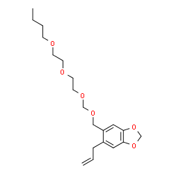 ChemSpider 2D Image | 5-Allyl-6-(2,4,7,10-tetraoxatetradec-1-yl)-1,3-benzodioxole | C20H30O6
