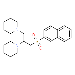 ChemSpider 2D Image | 1,1'-[3-(2-Naphthylsulfonyl)-1,2-propanediyl]dipiperidine | C23H32N2O2S