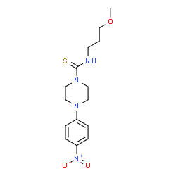 ChemSpider 2D Image | N-(3-Methoxypropyl)-4-(4-nitrophenyl)-1-piperazinecarbothioamide | C15H22N4O3S