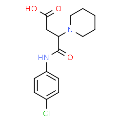 ChemSpider 2D Image | 4-[(4-Chlorophenyl)amino]-4-oxo-3-(1-piperidinyl)butanoic acid | C15H19ClN2O3