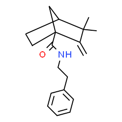 ChemSpider 2D Image | 3,3-Dimethyl-2-methylene-N-(2-phenylethyl)bicyclo[2.2.1]heptane-1-carboxamide | C19H25NO