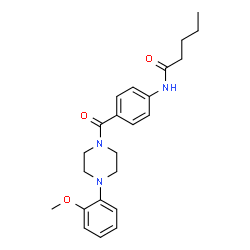 ChemSpider 2D Image | N-(4-{[4-(2-Methoxyphenyl)-1-piperazinyl]carbonyl}phenyl)pentanamide | C23H29N3O3