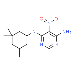 ChemSpider 2D Image | 5-Nitro-N-(3,3,5-trimethylcyclohexyl)-4,6-pyrimidinediamine | C13H21N5O2