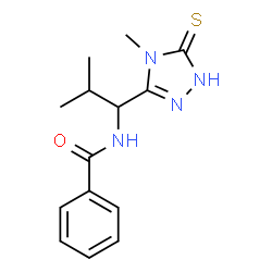 ChemSpider 2D Image | N-[2-methyl-1-(4-methyl-5-sulfanyl-4H-1,2,4-triazol-3-yl)propyl]benzamide | C14H18N4OS