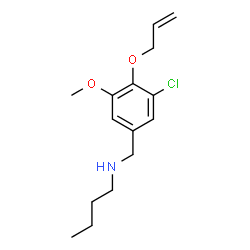 ChemSpider 2D Image | N-[4-(Allyloxy)-3-chloro-5-methoxybenzyl]-1-butanamine | C15H22ClNO2