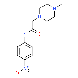 ChemSpider 2D Image | 2-(4-Methyl-1-piperazinyl)-N-(4-nitrophenyl)acetamide | C13H18N4O3