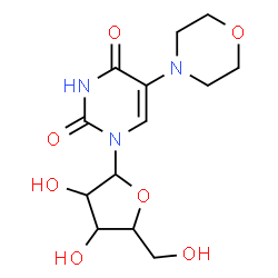 ChemSpider 2D Image | 5-(4-Morpholinyl)-1-pentofuranosyl-2,4(1H,3H)-pyrimidinedione | C13H19N3O7