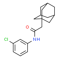 ChemSpider 2D Image | 2-(Adamantan-1-yl)-N-(3-chlorophenyl)acetamide | C18H22ClNO