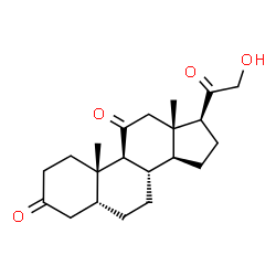 ChemSpider 2D Image | 5Î²-Pregnan-21-ol-3,11,20-trione | C21H30O4