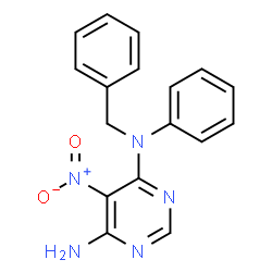 ChemSpider 2D Image | N-Benzyl-5-nitro-N-phenyl-4,6-pyrimidinediamine | C17H15N5O2