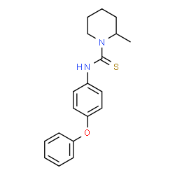 ChemSpider 2D Image | 2-Methyl-N-(4-phenoxyphenyl)-1-piperidinecarbothioamide | C19H22N2OS