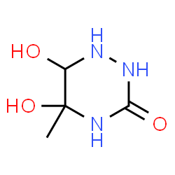 ChemSpider 2D Image | 5,6-Dihydroxy-5-methyl-1,2,4-triazinan-3-one | C4H9N3O3