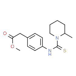 ChemSpider 2D Image | Methyl (4-{[(2-methylpiperidin-1-yl)carbothioyl]amino}phenyl)acetate | C16H22N2O2S