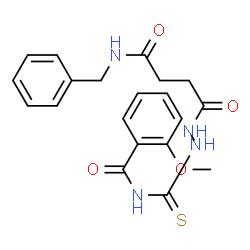 ChemSpider 2D Image | N-({2-[4-(Benzylamino)-4-oxobutanoyl]hydrazino}carbonothioyl)-2-methoxybenzamide | C20H22N4O4S