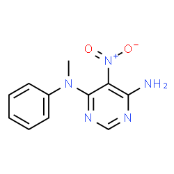 ChemSpider 2D Image | N-Methyl-5-nitro-N-phenyl-4,6-pyrimidinediamine | C11H11N5O2